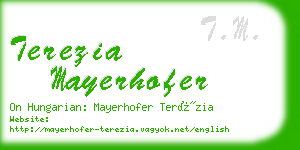 terezia mayerhofer business card